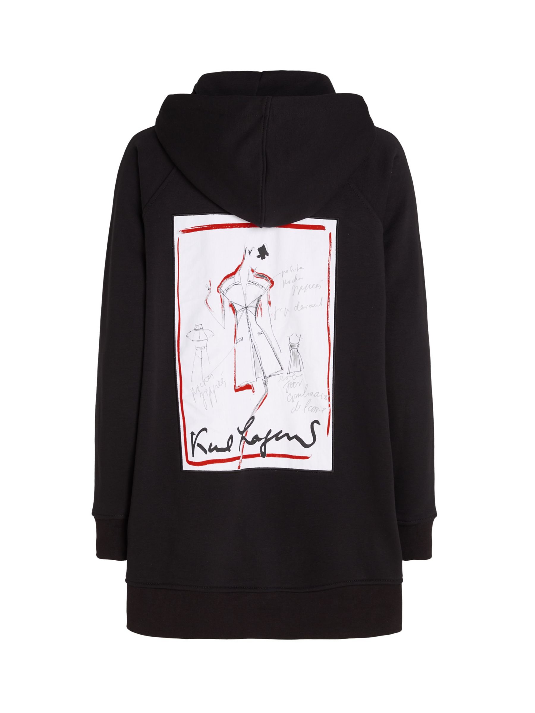 KARL LAGERFELD Karl Series Oversized Hoodie, Black, M