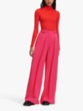 KARL LAGERFELD Wide Leg Day Trousers, Cabaret Pink