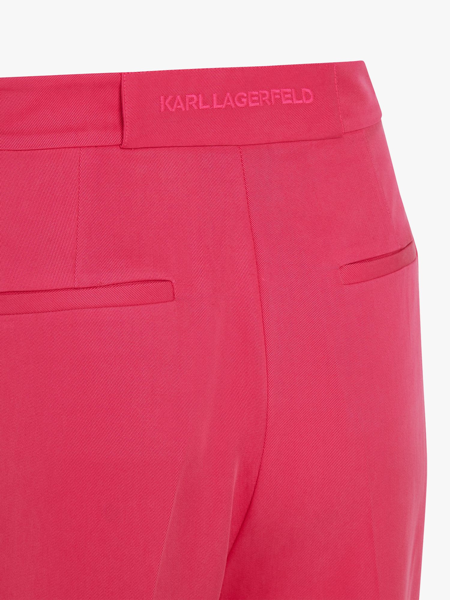 KARL LAGERFELD Wide Leg Day Trousers, Cabaret Pink, L