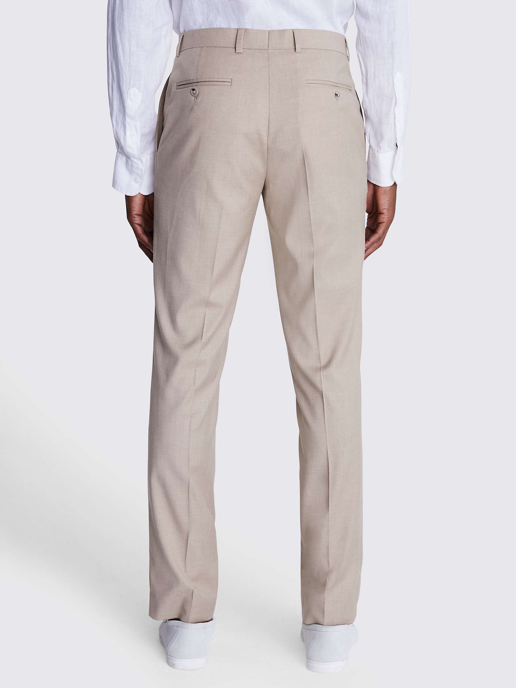 Buy Moss Recycled Tailored Fit Suit Trousers, Tan Online at johnlewis.com
