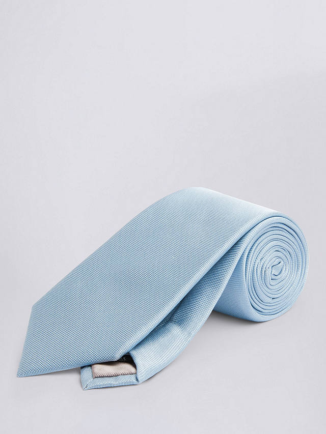 Moss Oxford Silk Tie, Sky