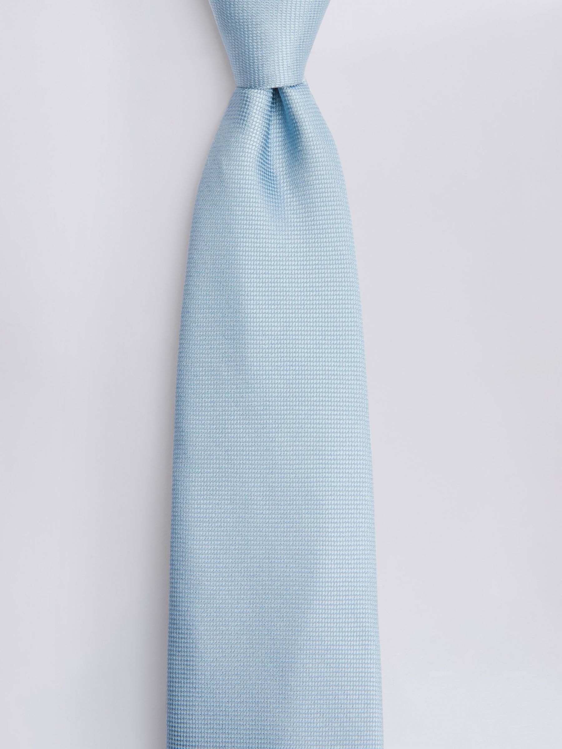 Moss Oxford Silk Tie, Sky, One Size