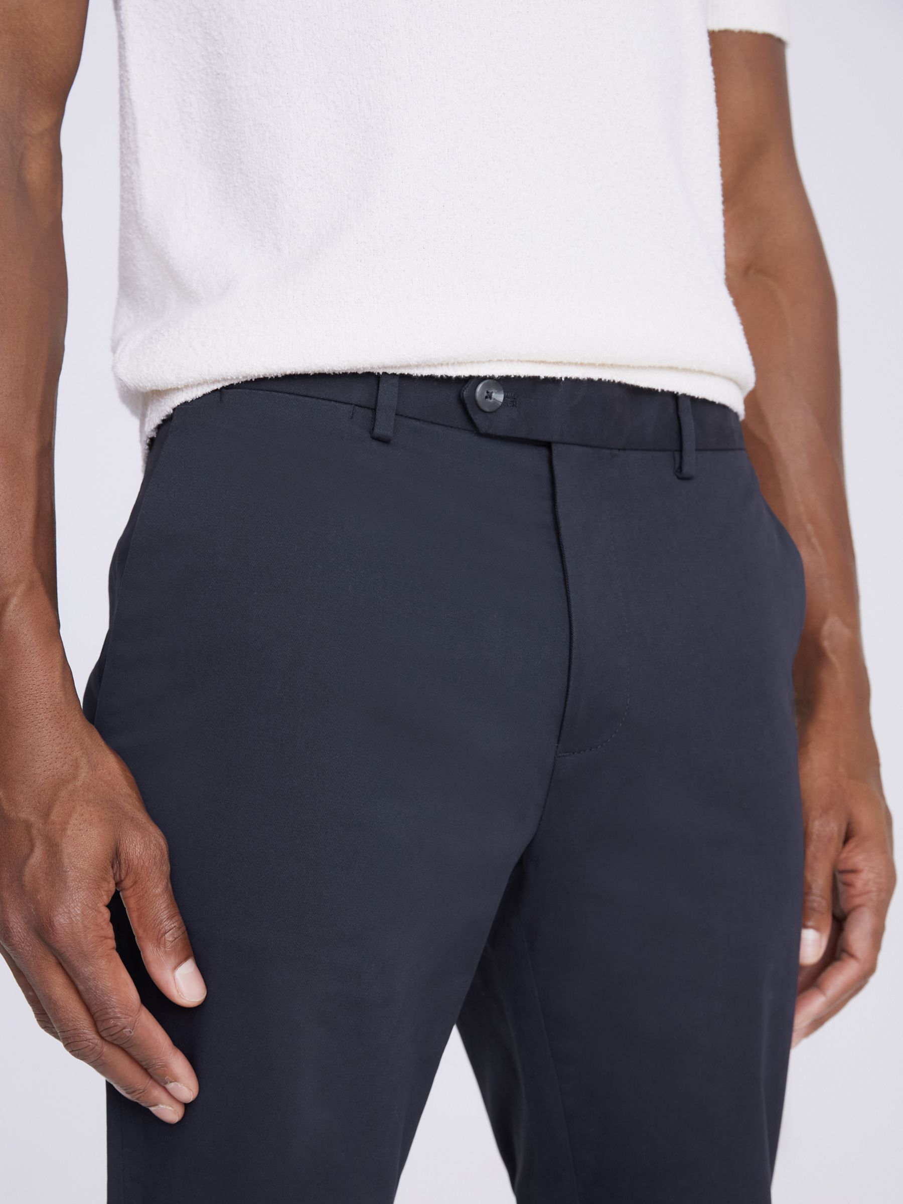 Moss Slim Fit Chinos, Navy