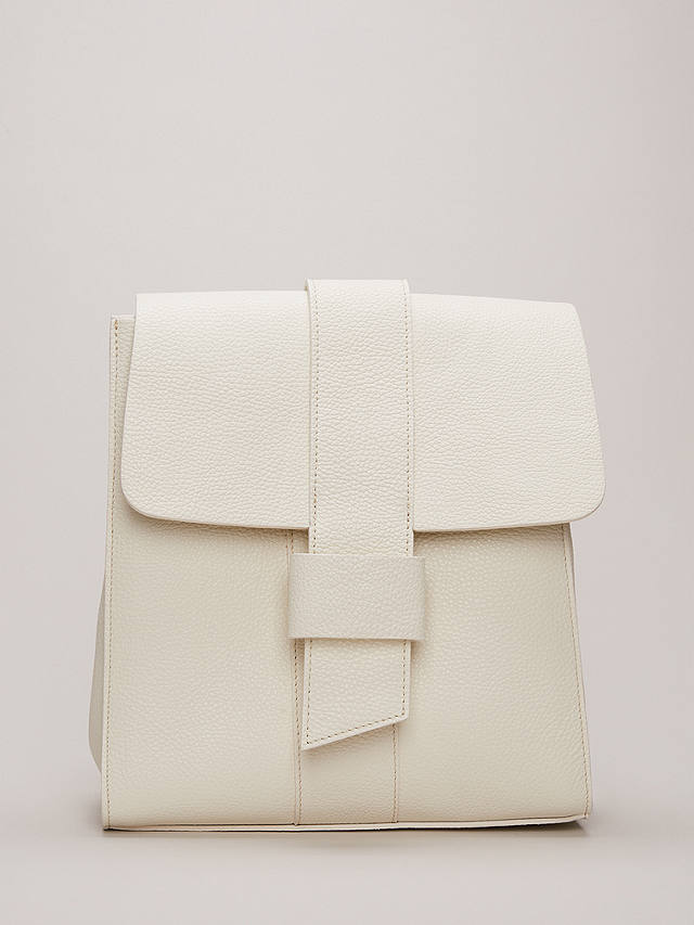 Phase Eight Leather Backpack, Ivory