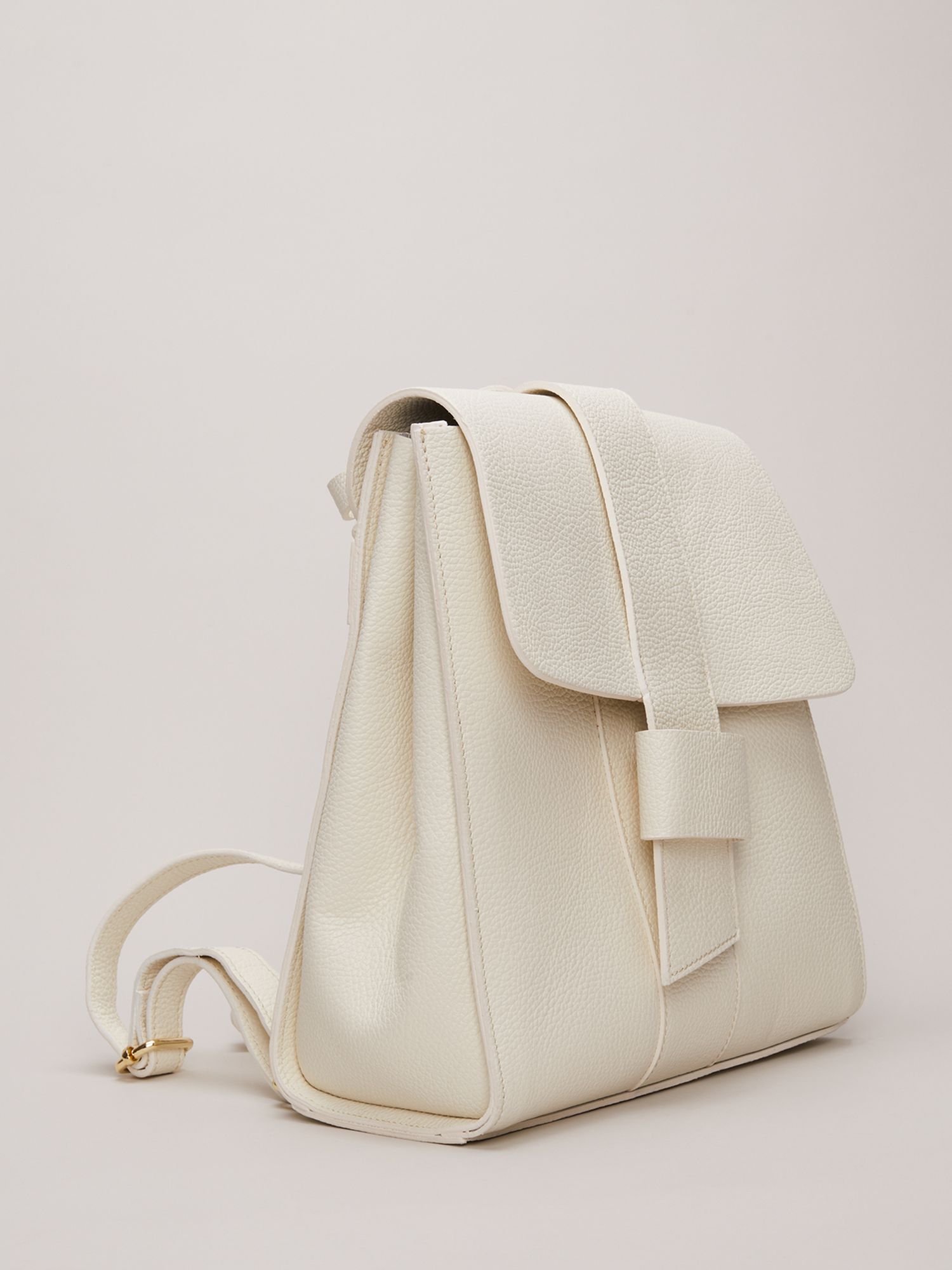 Buy Phase Eight Leather Backpack, Ivory Online at johnlewis.com