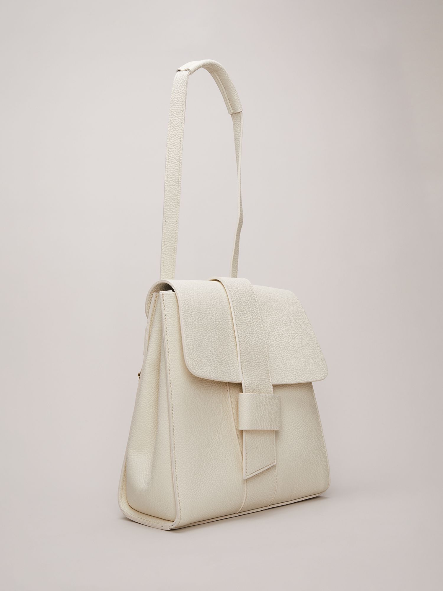 Buy Phase Eight Leather Backpack, Ivory Online at johnlewis.com