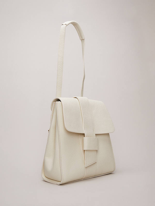 Phase Eight Leather Backpack, Ivory
