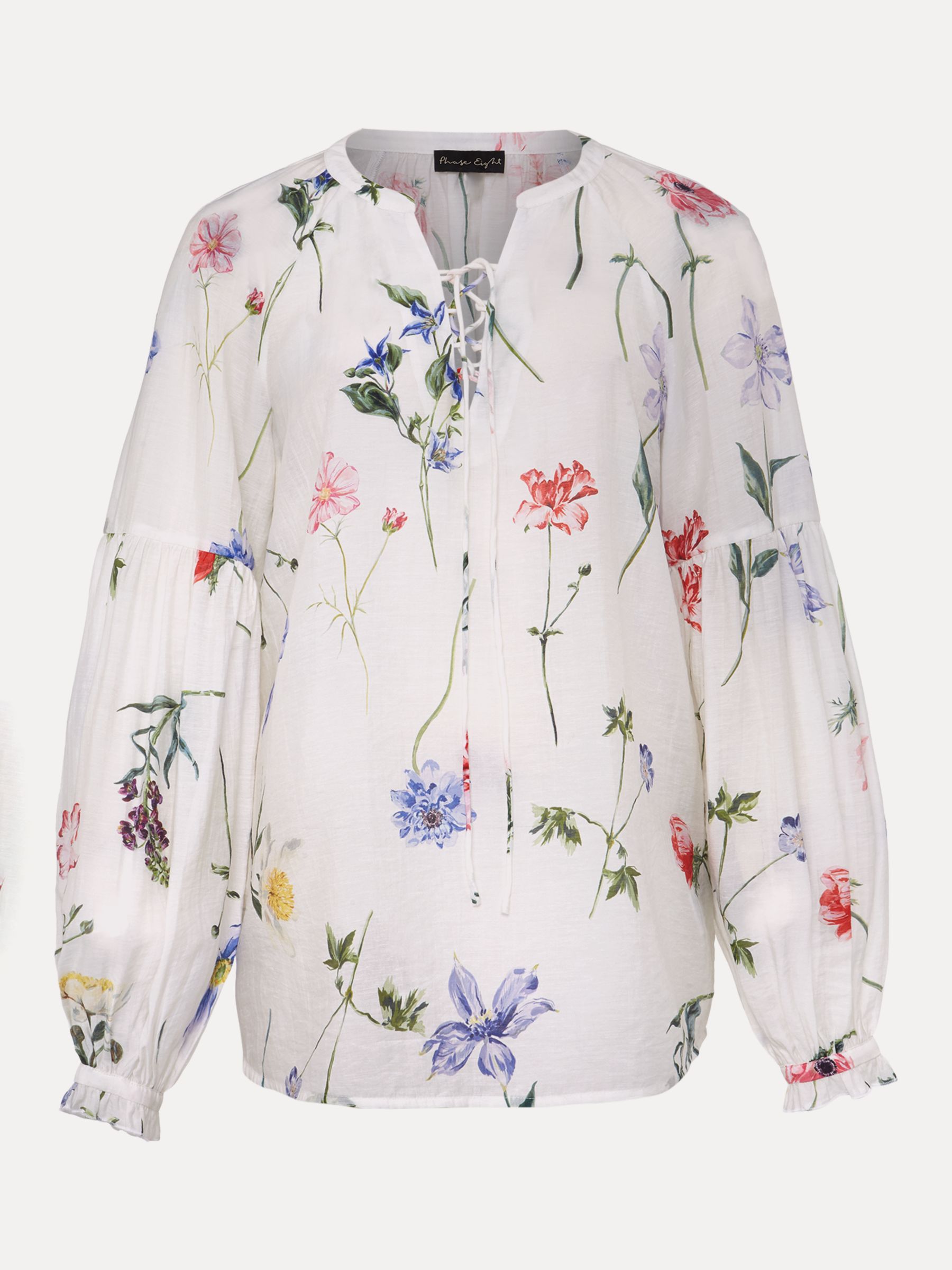 Phase Eight Marianne Blouse, Ivory/Multi at John Lewis & Partners