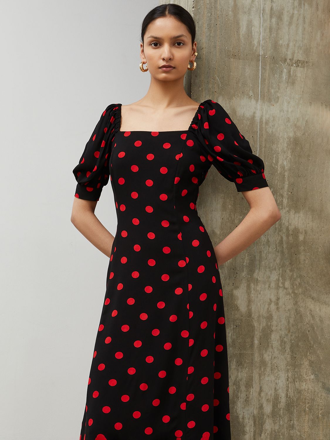 Red and black sales spotty dress