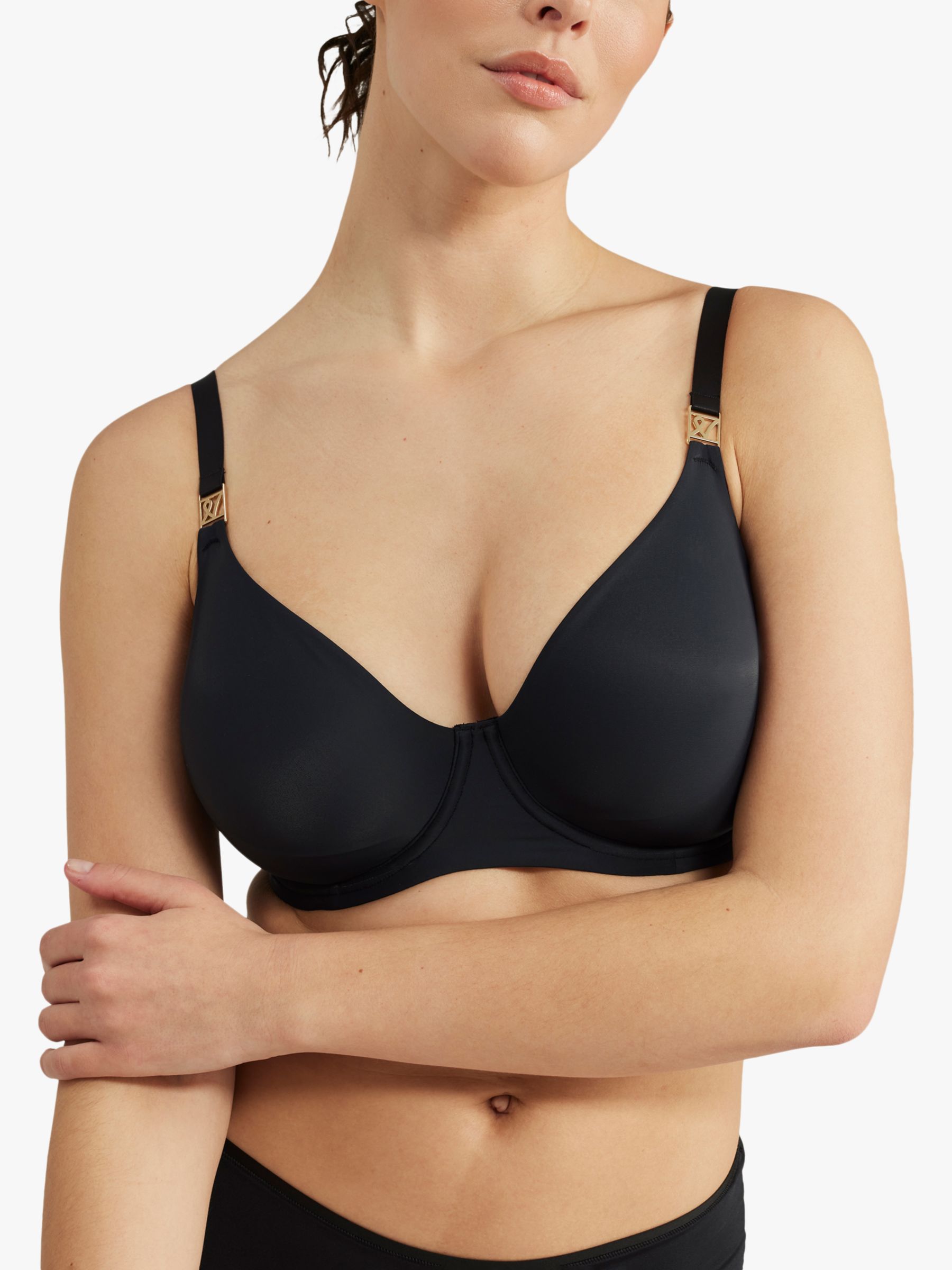 Nudea The Stretch Boss Recycled Full Coverage Bra, Bare 01 at John Lewis &  Partners