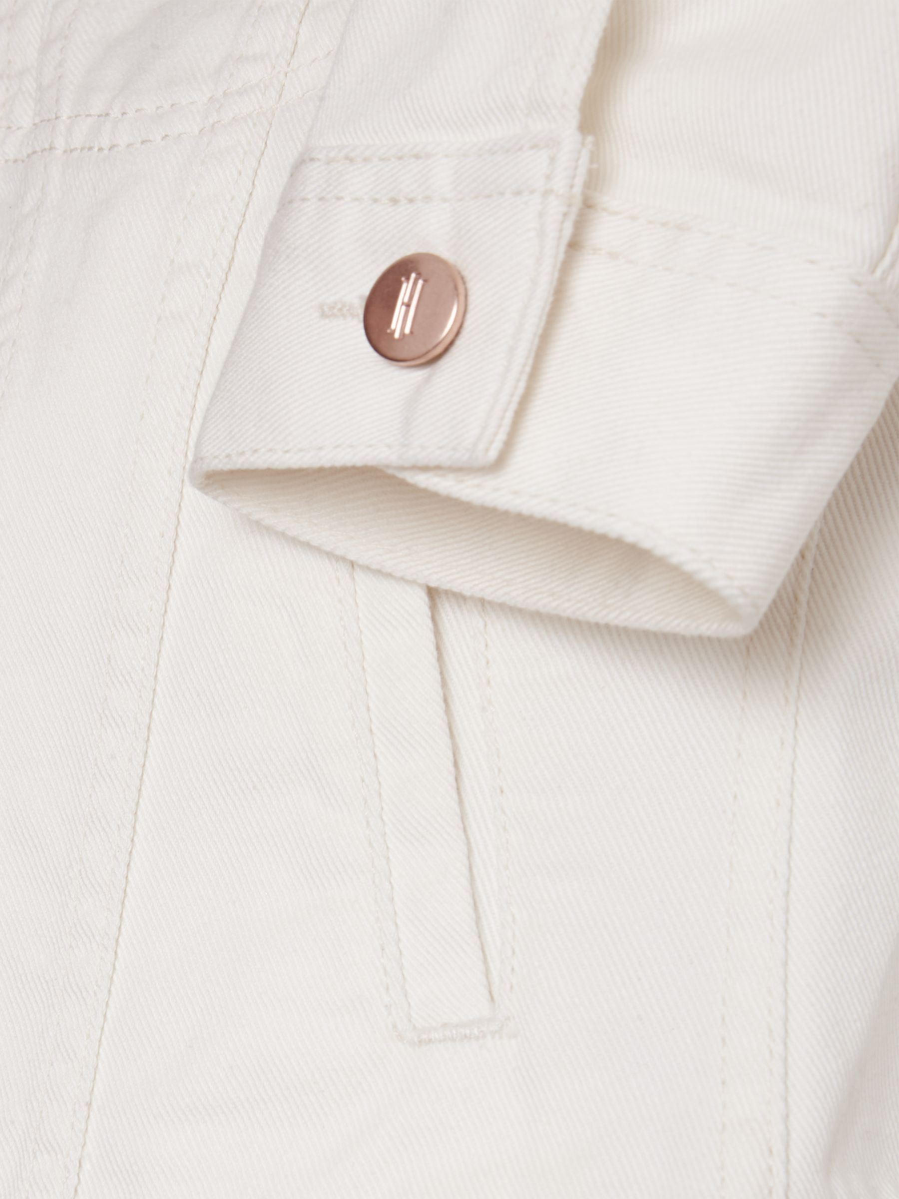 Hobbs Mariam Denim Jacket, Milky White at John Lewis & Partners
