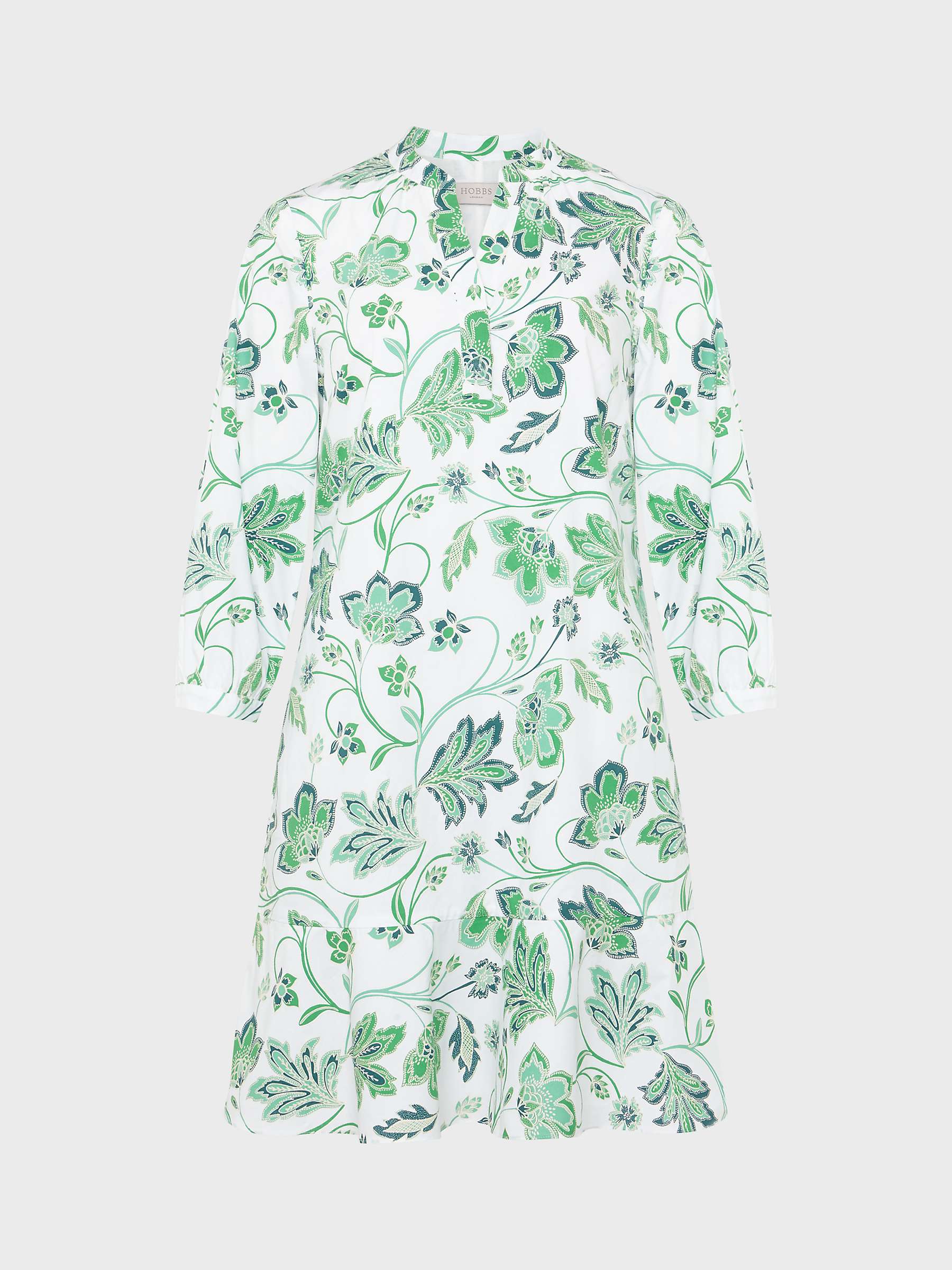 Buy Hobbs Camilla Mini Dress, White Green Online at johnlewis.com