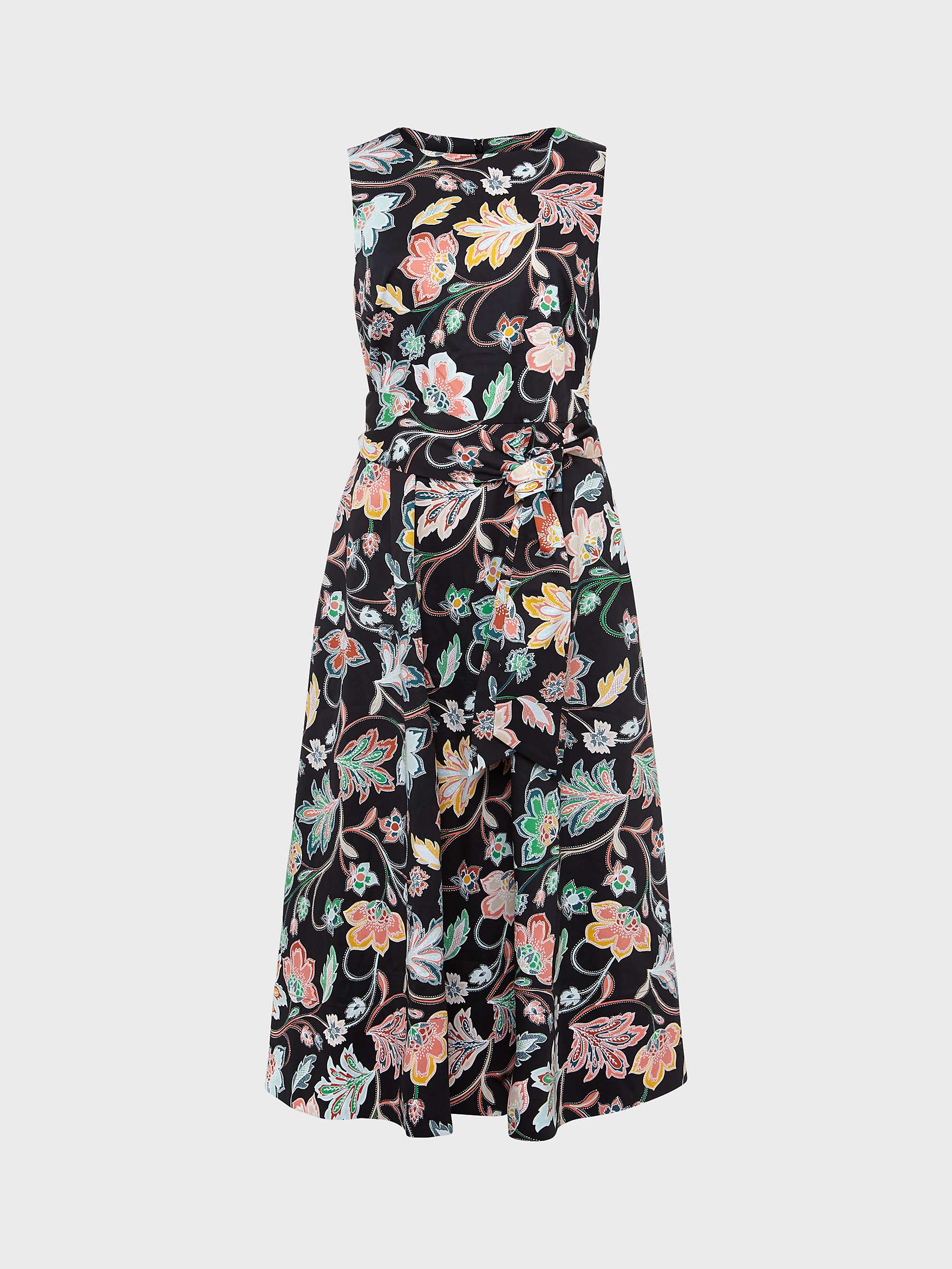 Buy Hobbs Emilie Floral Midi Dress, Black/Multi Online at johnlewis.com