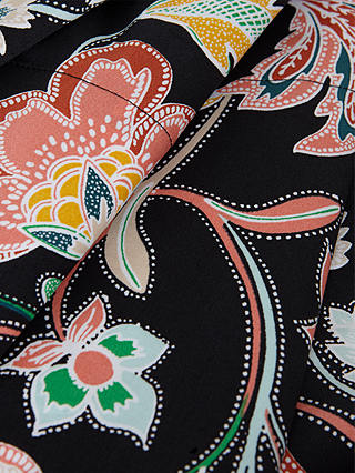Hobbs Emilie Petite Floral Print Dress, Black/Multi