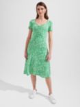 Hobbs Suzannah Floral Jersey Dress, Green