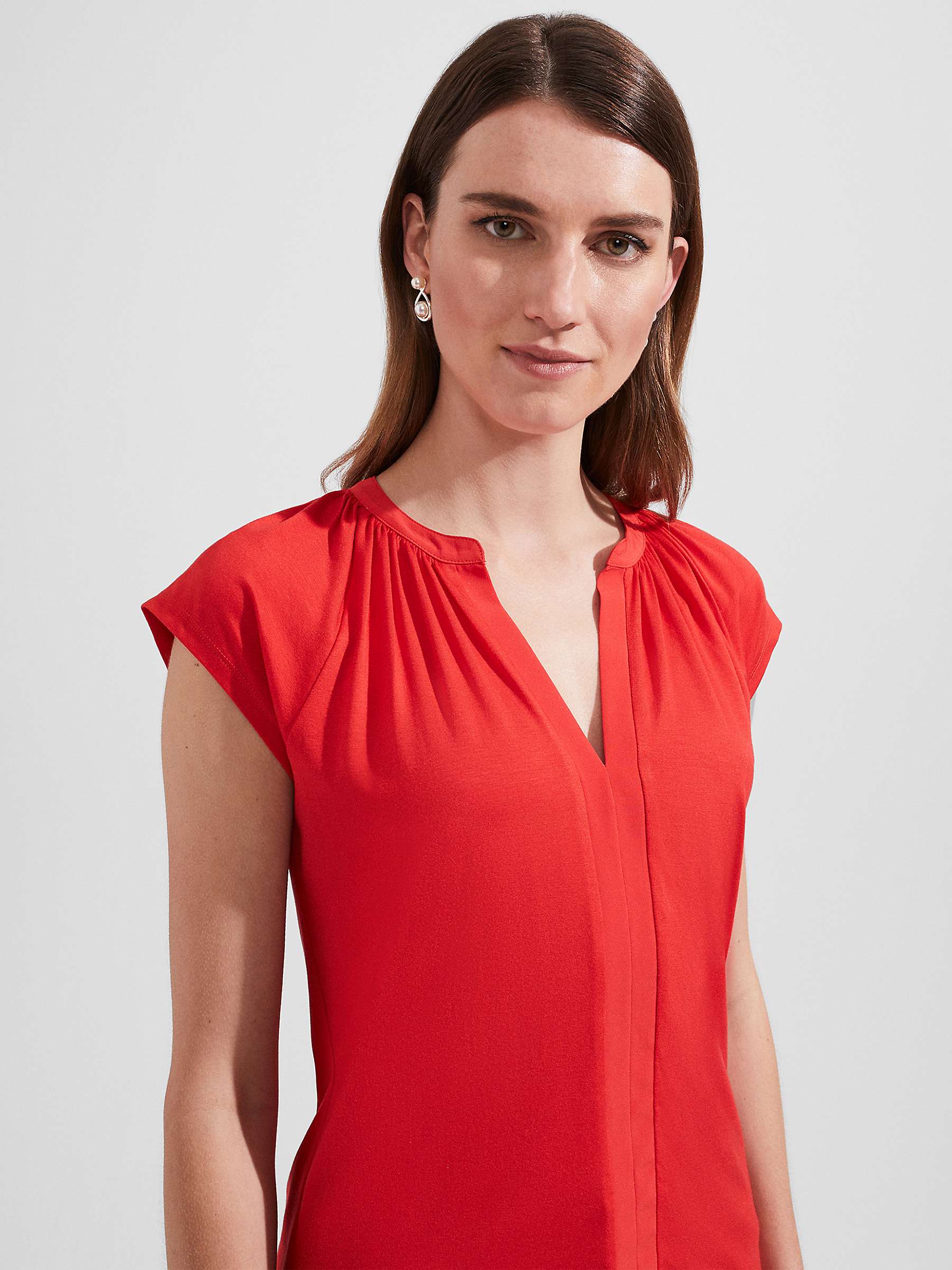 Hobbs Sydney Top, Flame Red at John Lewis & Partners