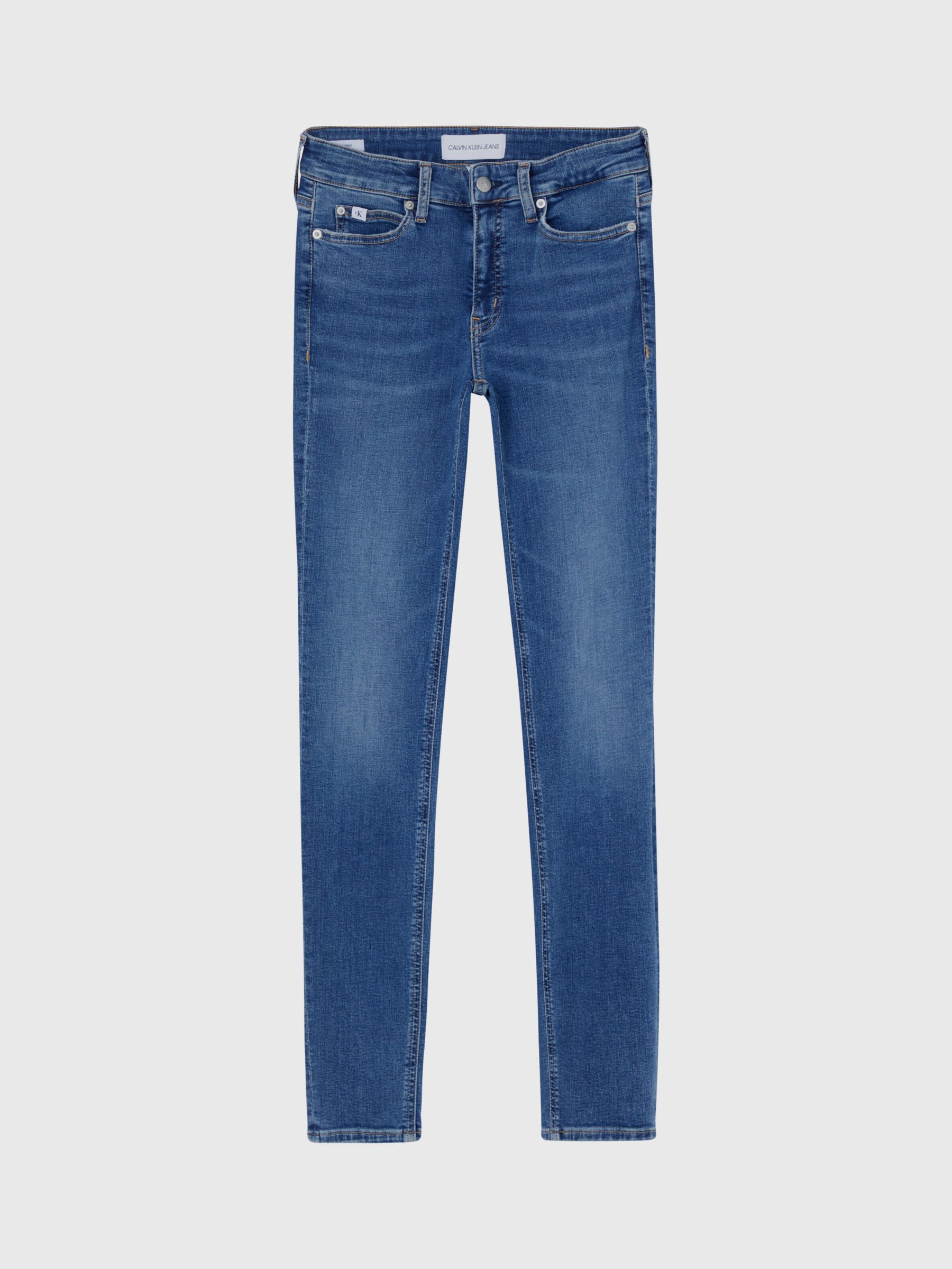 Calvin Klein Mid Rise Skinny Jeans, Denim Dark, 26R
