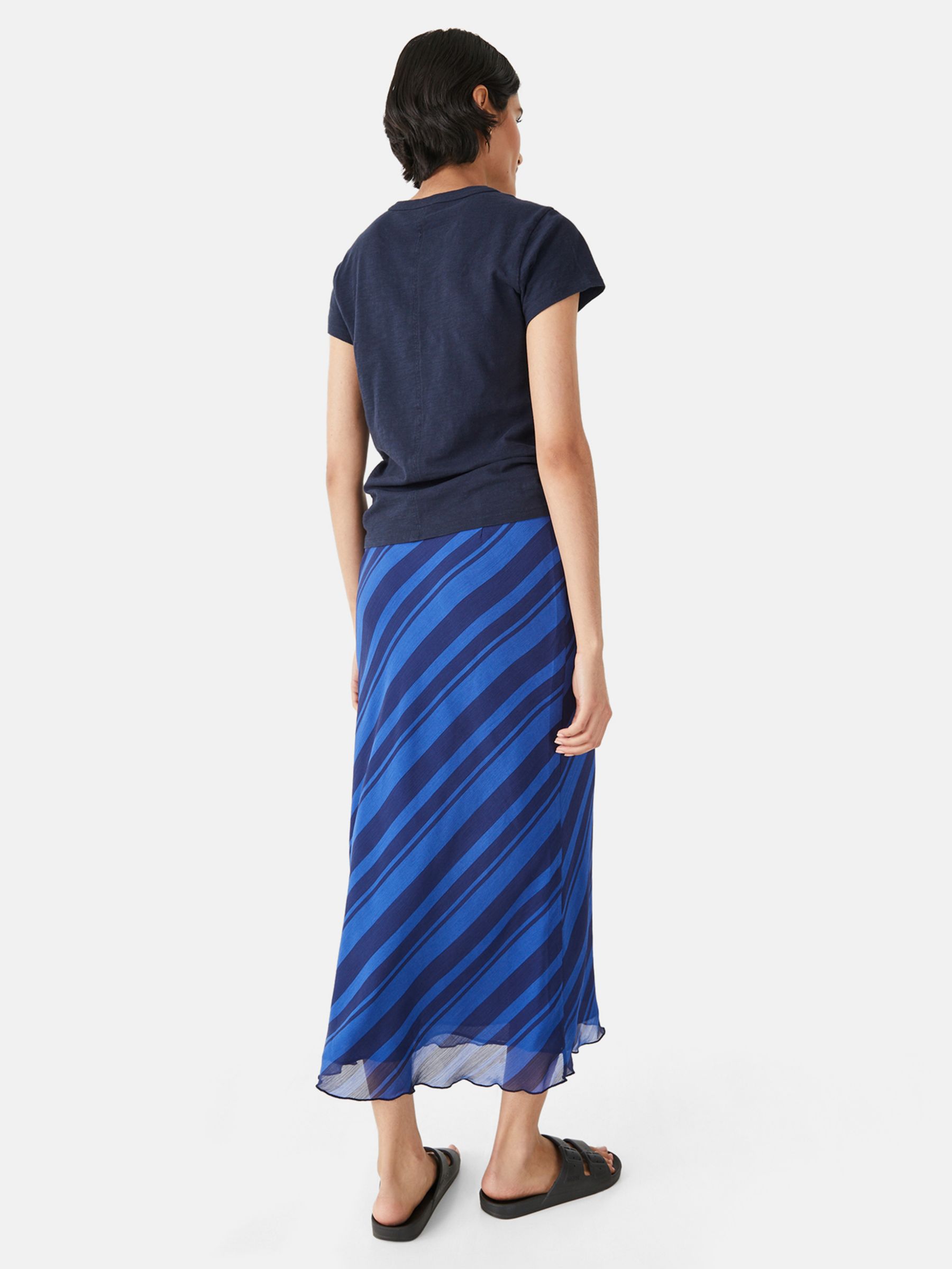 Buy HUSH Aliana Slip Skirt, Blue/Black Online at johnlewis.com