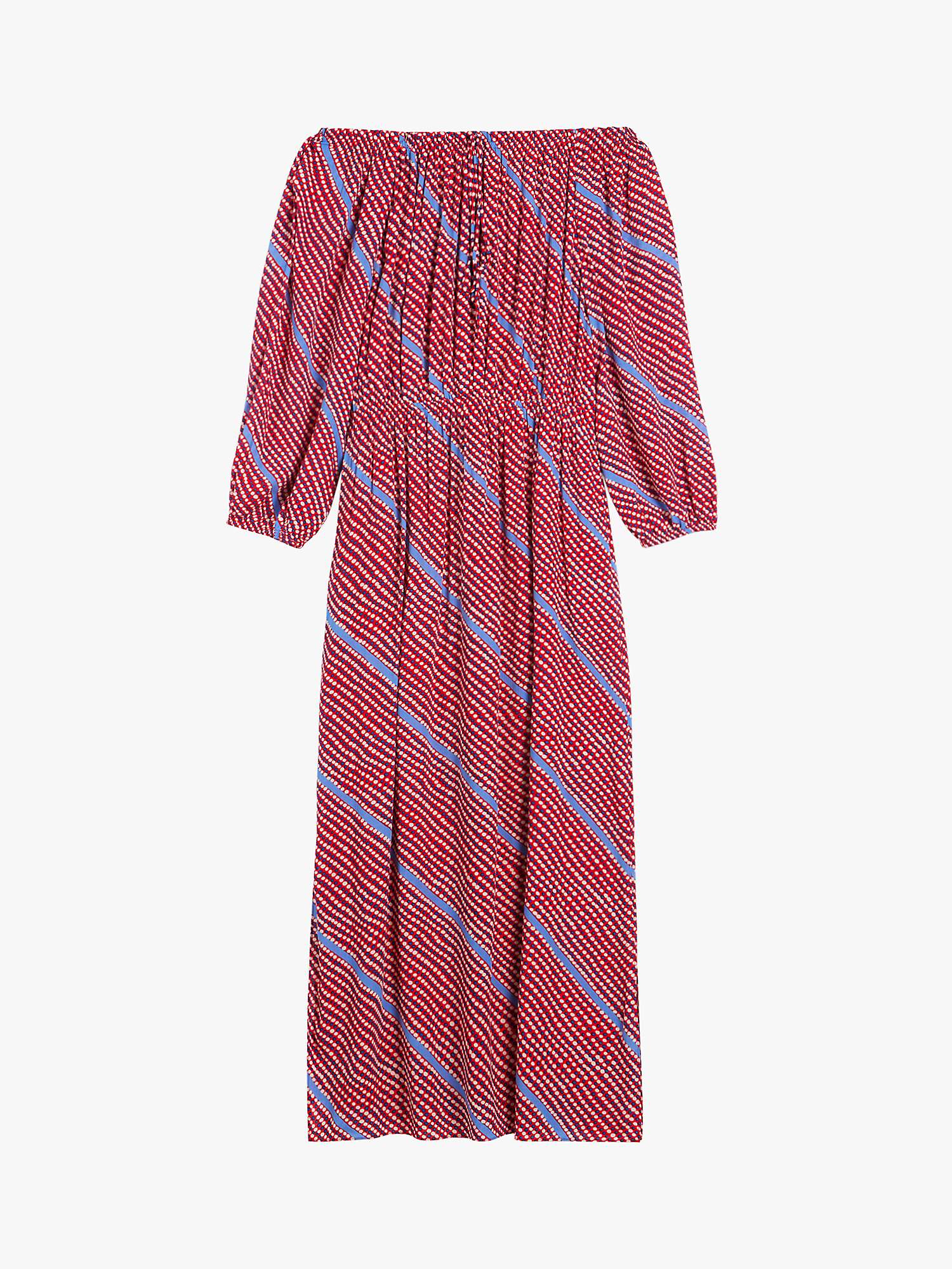 Buy HUSH Amy Diagonal Dots Print Midi Dress, Multi Online at johnlewis.com