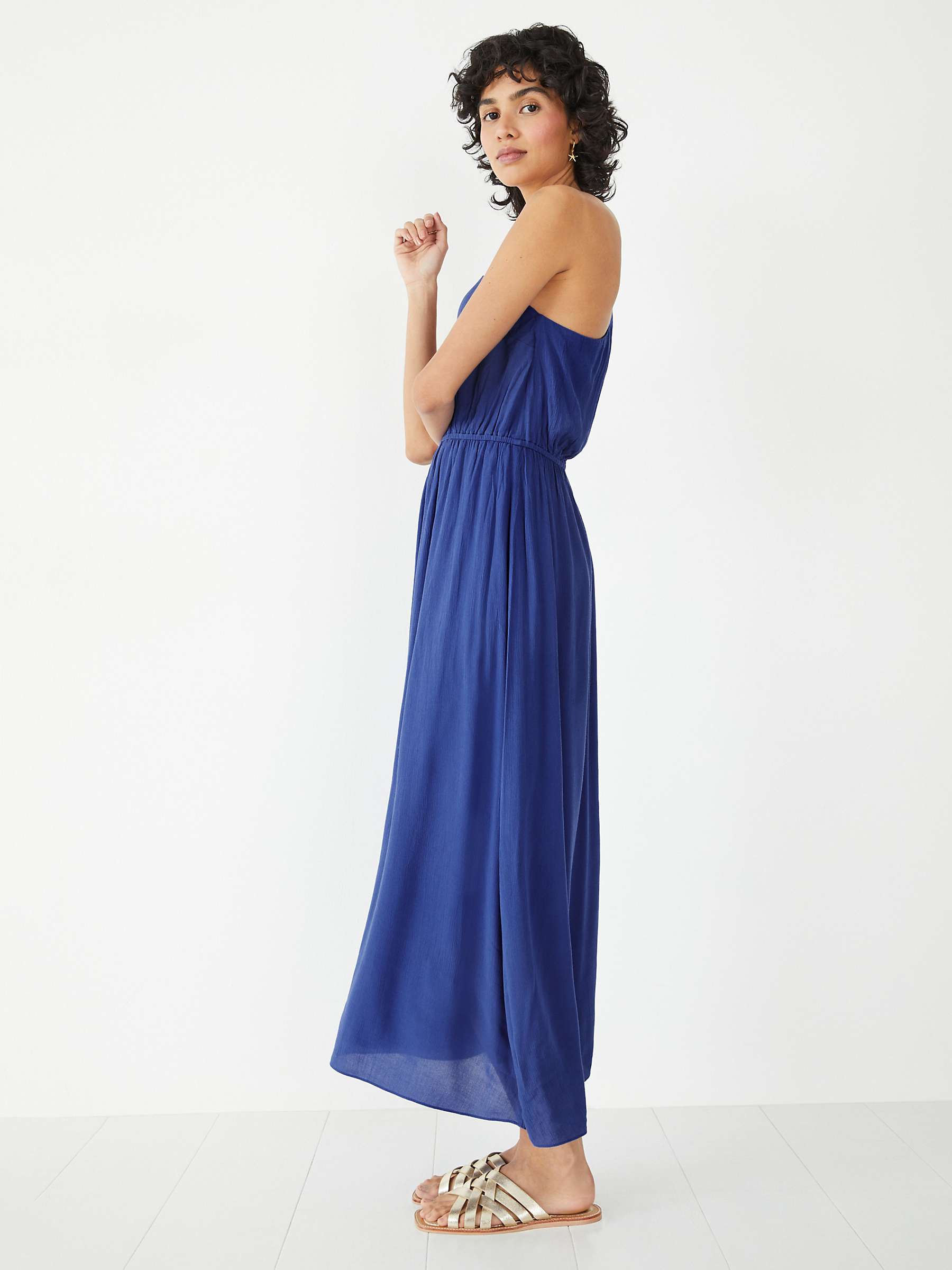 Buy HUSH Selena One Shoulder Midi Dress, Blue Online at johnlewis.com