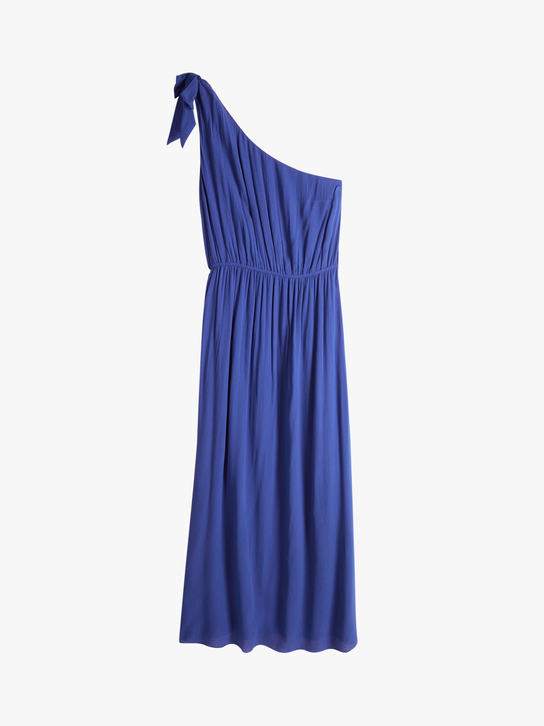 HUSH Selena One Shoulder Midi Dress, Blue, 12