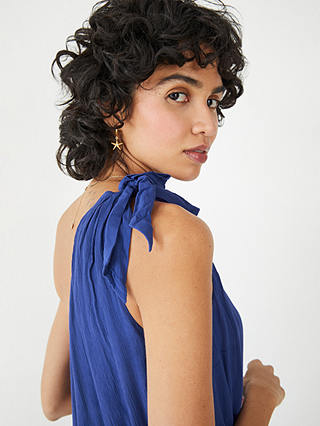 HUSH Selena One Shoulder Midi Dress, Blue