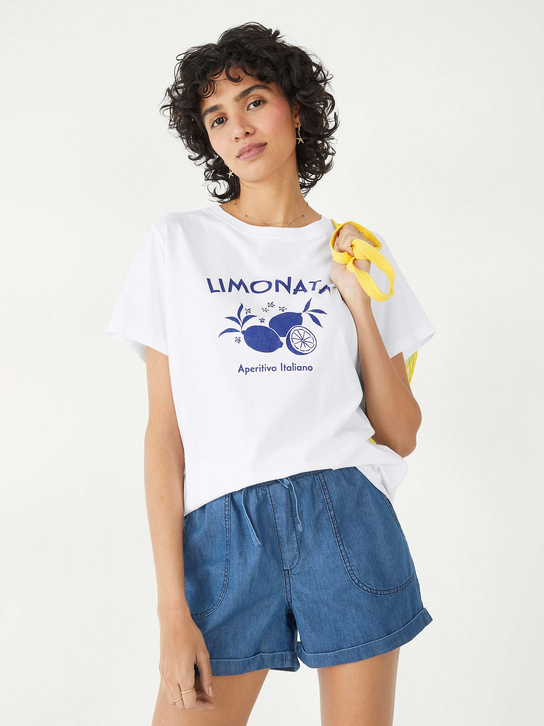 Buy HUSH Limonata Relaxed Fit T-Shirt, White Online at johnlewis.com