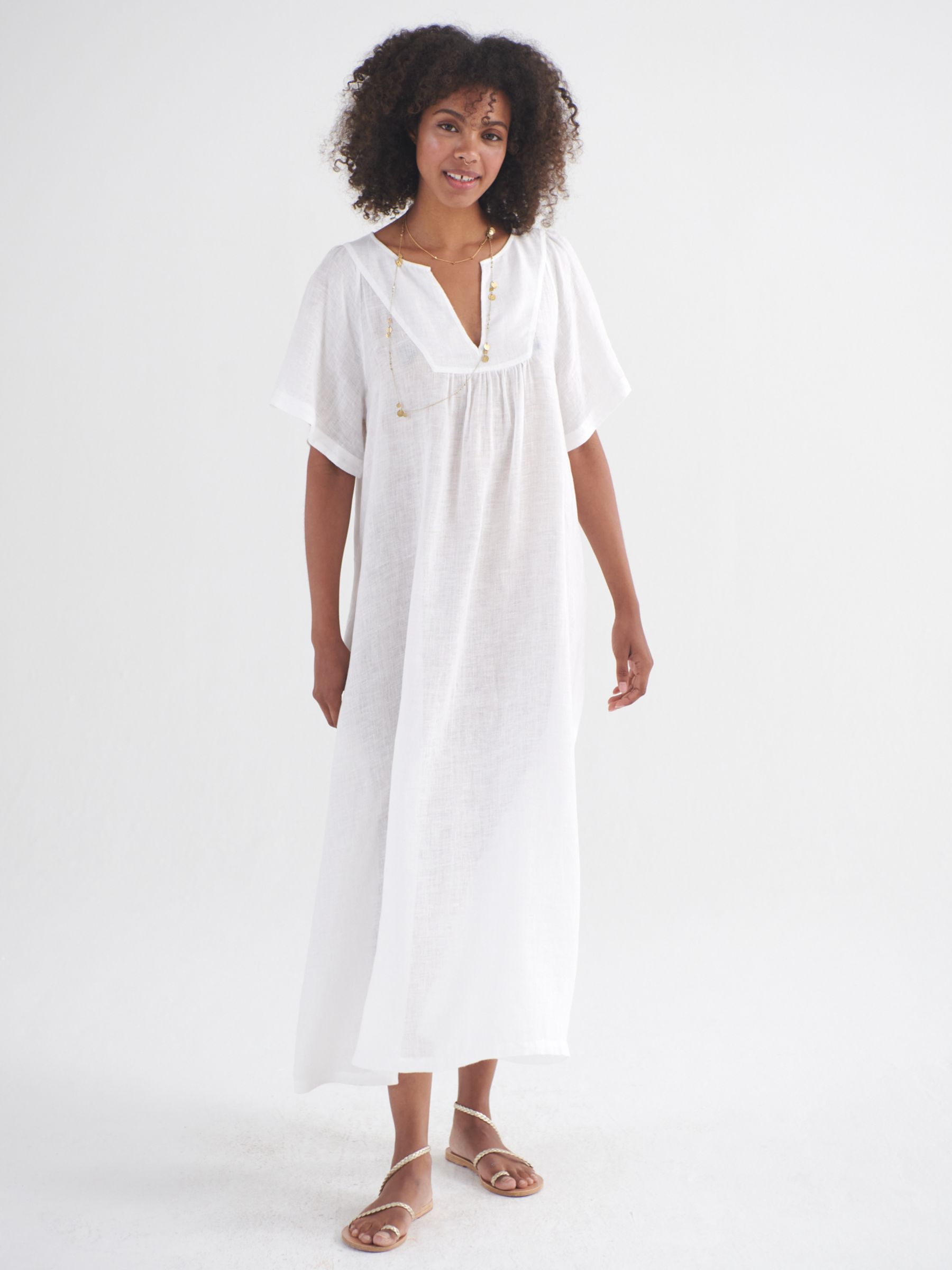 WHITE COTTON GAUZE DRESS – the piece collective