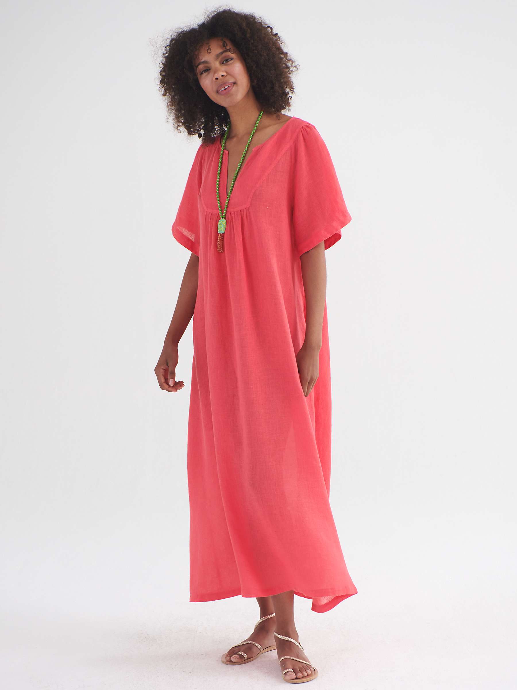 Buy NRBY Verity Gauze Linen Midi Dress Online at johnlewis.com