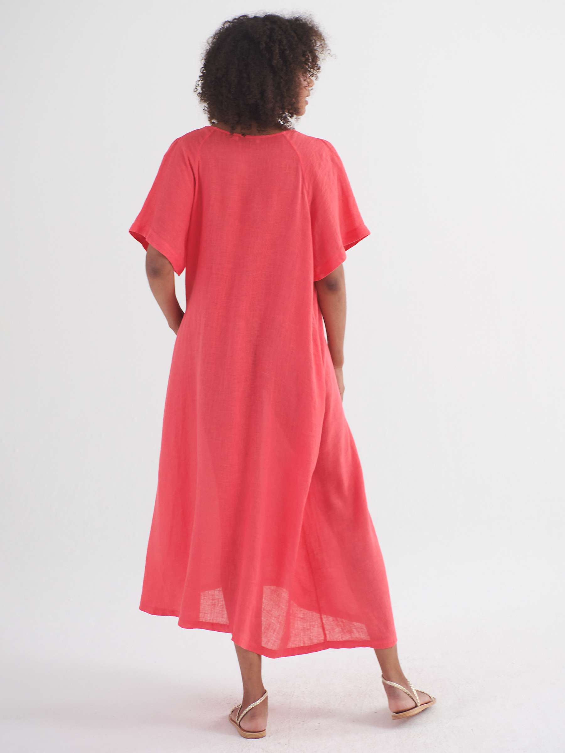 Buy NRBY Verity Gauze Linen Midi Dress Online at johnlewis.com