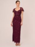 Adrianna Papell Papell Studio Beaded Maxi Dress, Cassis
