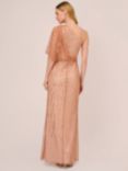 Adrianna Papell Long Beaded Dress, Terracotta