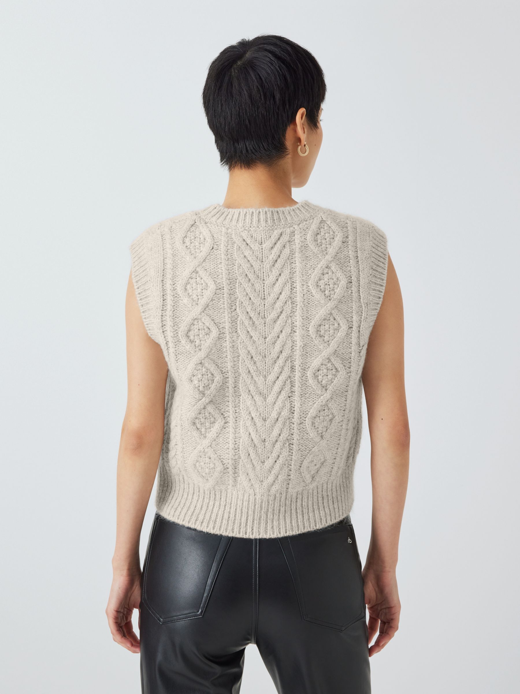 Buy Threadbare Grey V-Neck Cable Knit Vest from the Next UK online shop