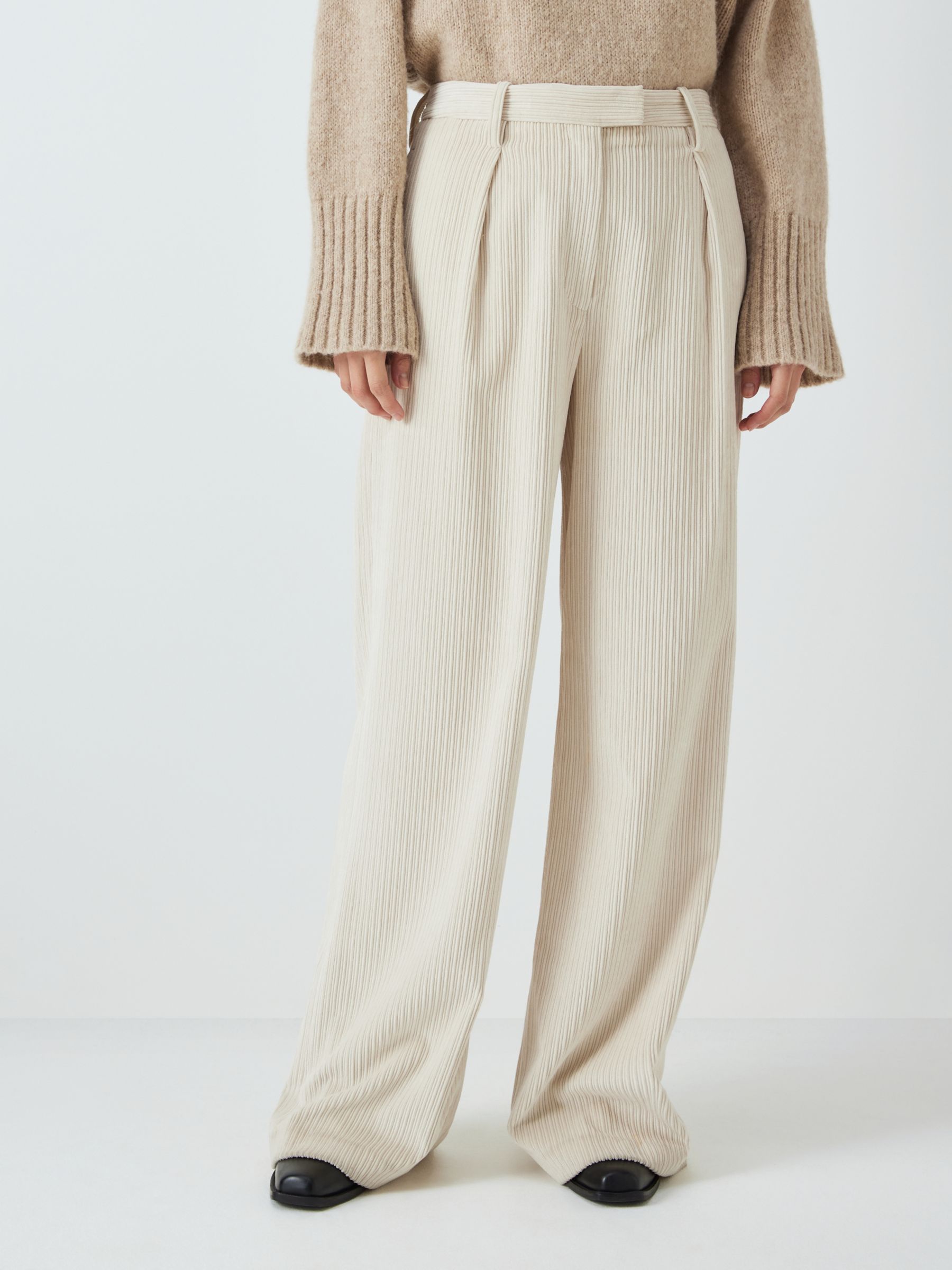 rag & bone Bennett Corduroy Trousers, Ivory at John Lewis & Partners