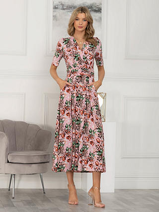 Jolie Moi Razilee Jersey Maxi Dress, Pink/Multi