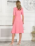 Jolie Moi Beckie Fold Over Dress, Coral Pink