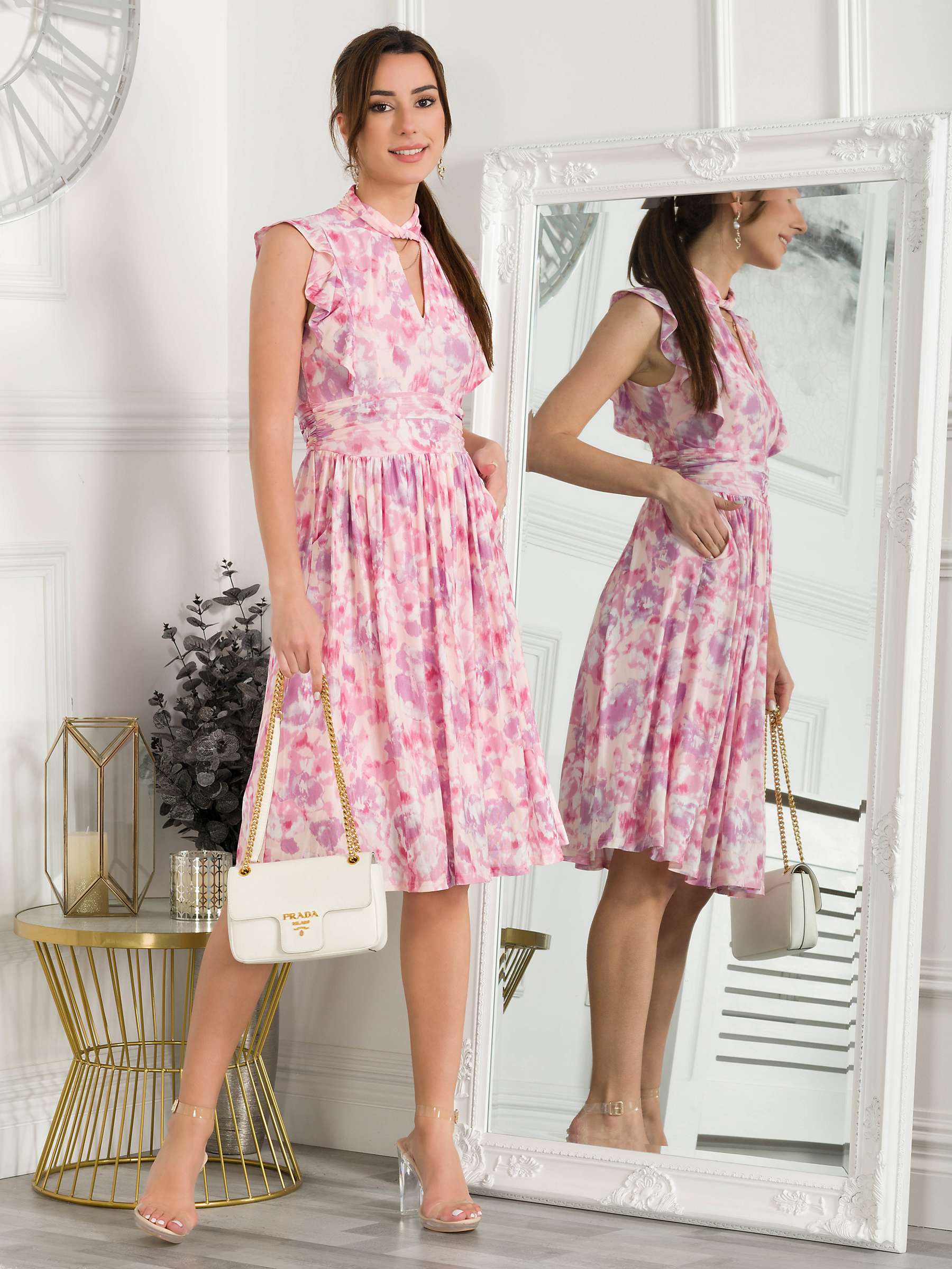 Buy Jolie Moi Emily Mesh Midi Dress Online at johnlewis.com