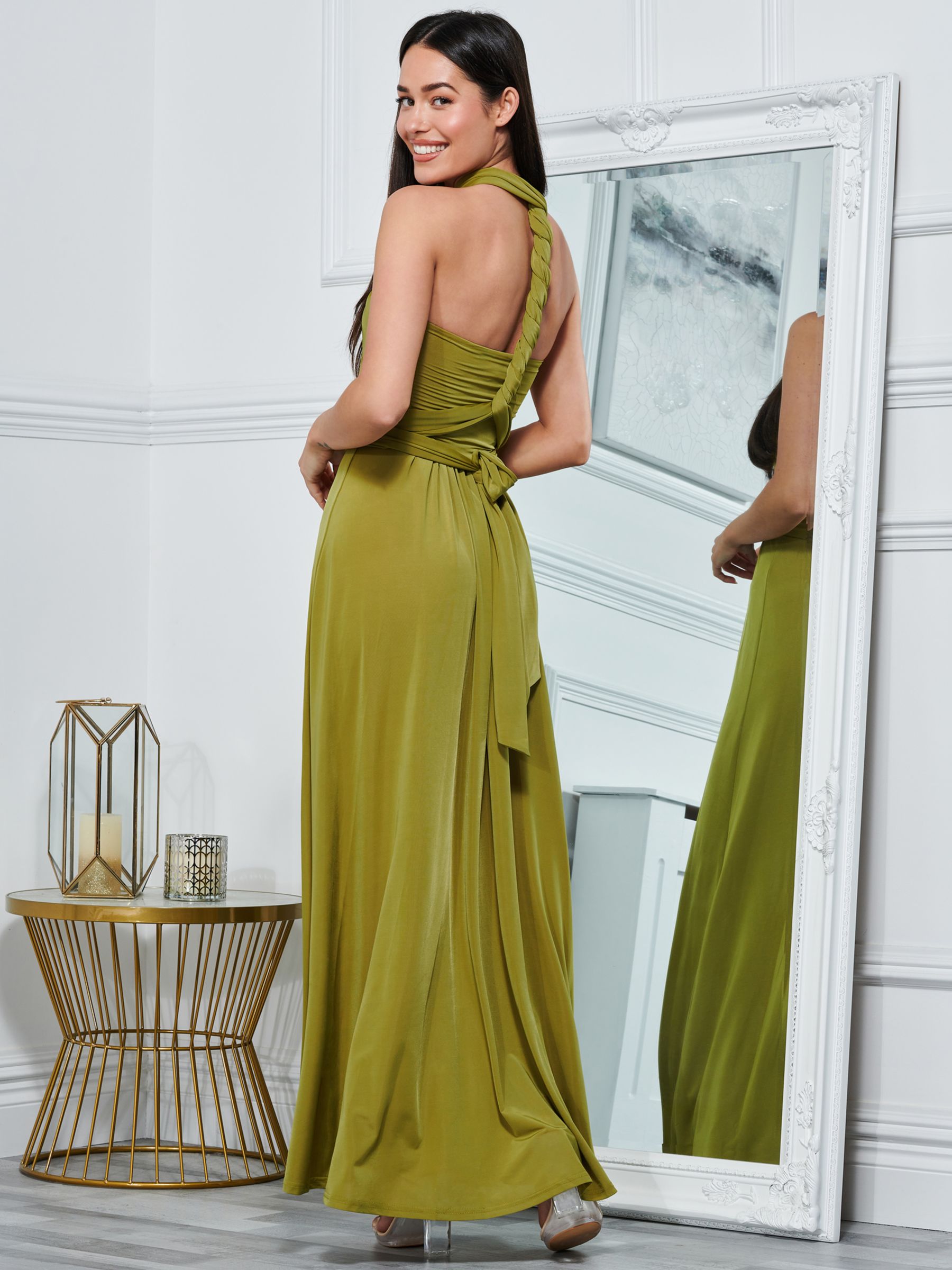 Jolie Moi Bridesmaid Multiway Maxi Dress, Olive Green, 6