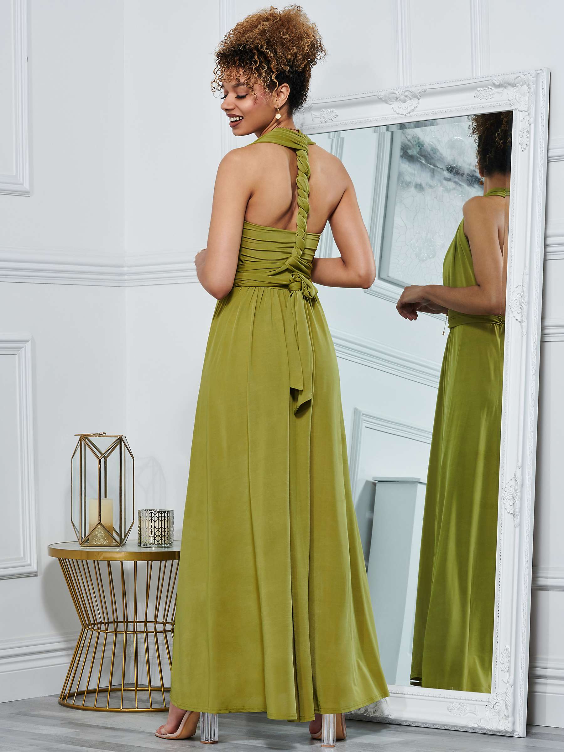 Buy Jolie Moi Bridesmaid Multiway Maxi Dress, Olive Green Online at johnlewis.com