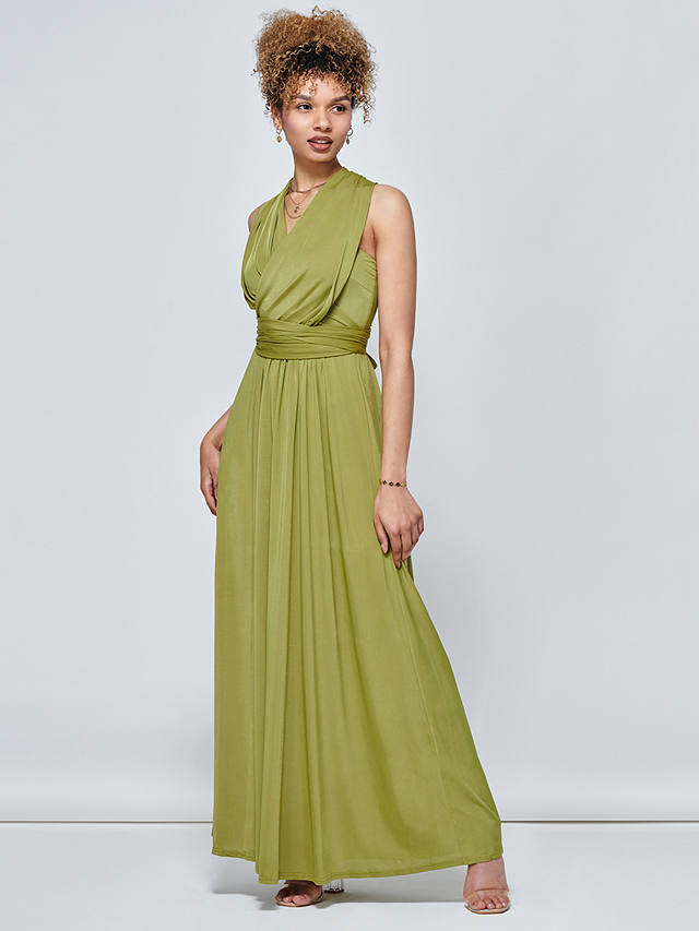 Jolie Moi Bridesmaid Multiway Maxi Dress, Olive Green