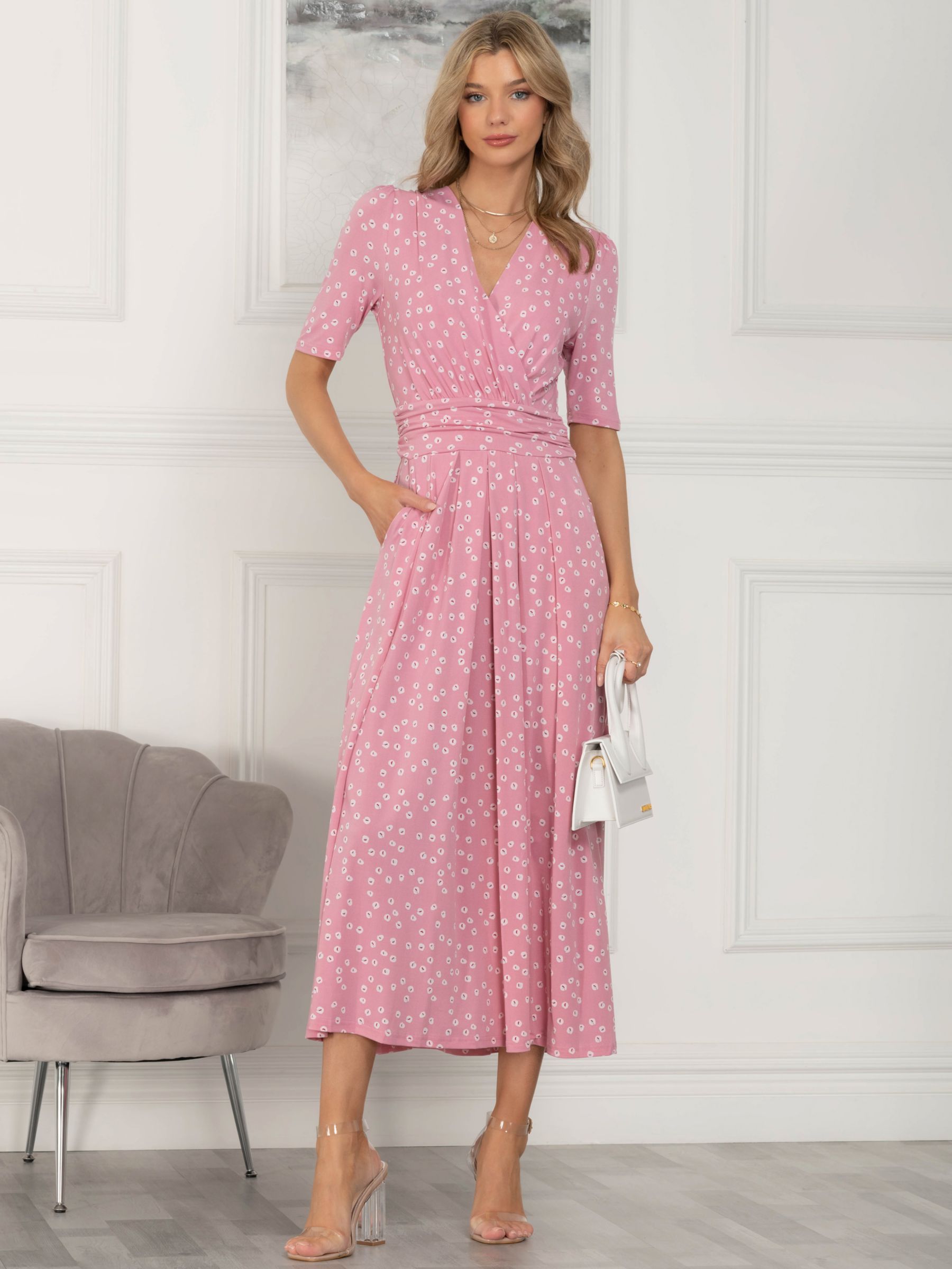 Buy Jolie Moi Coleen Spot Maxi Dress Online at johnlewis.com