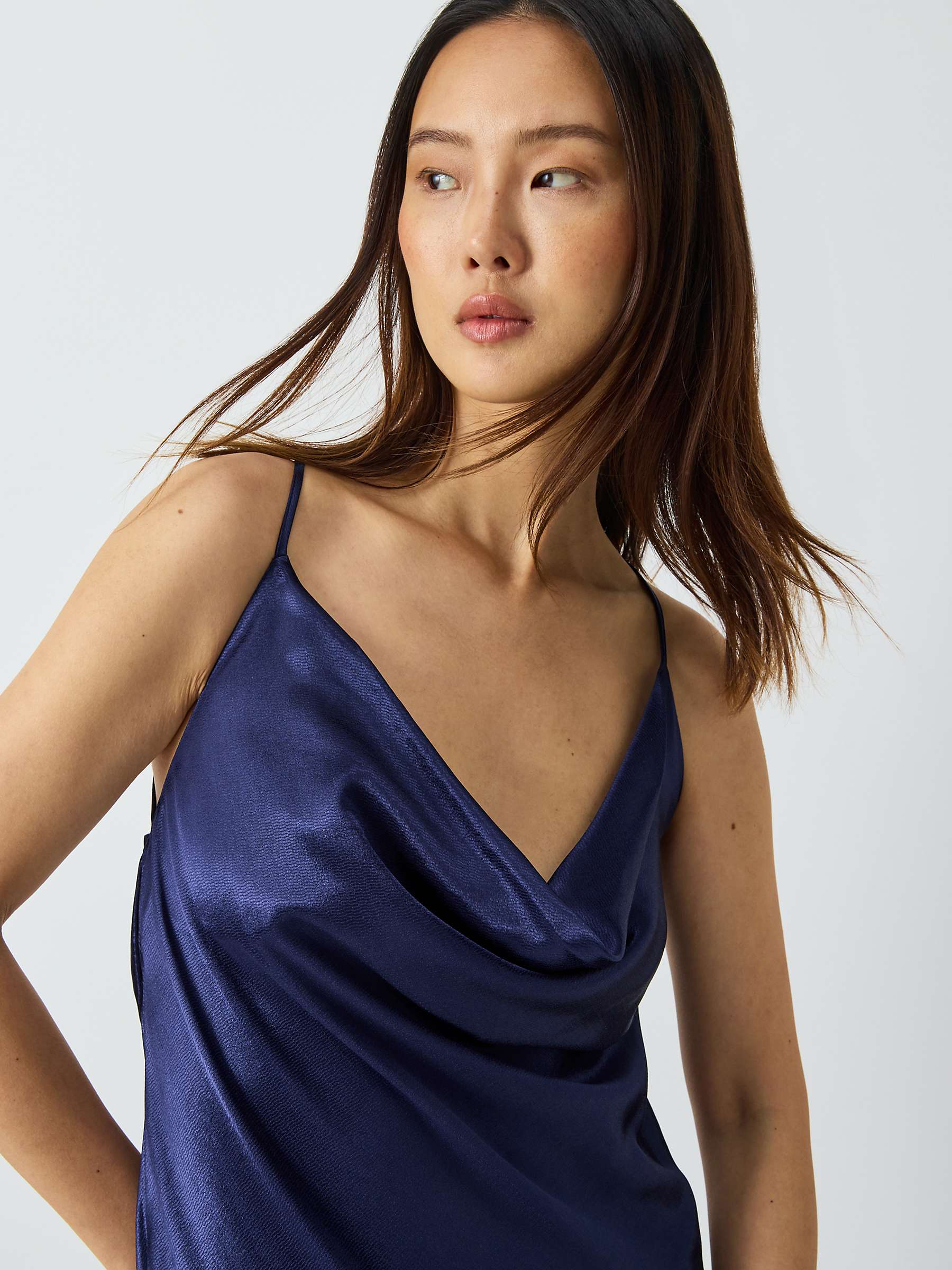 Buy Vivere By Savannah Miller Kim Bias Cut Midi Dress, Blue Online at johnlewis.com