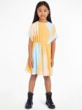 Calvin Klein Jeans Kids' Woven Dress, Yellow/Blue, Yellow/Blue