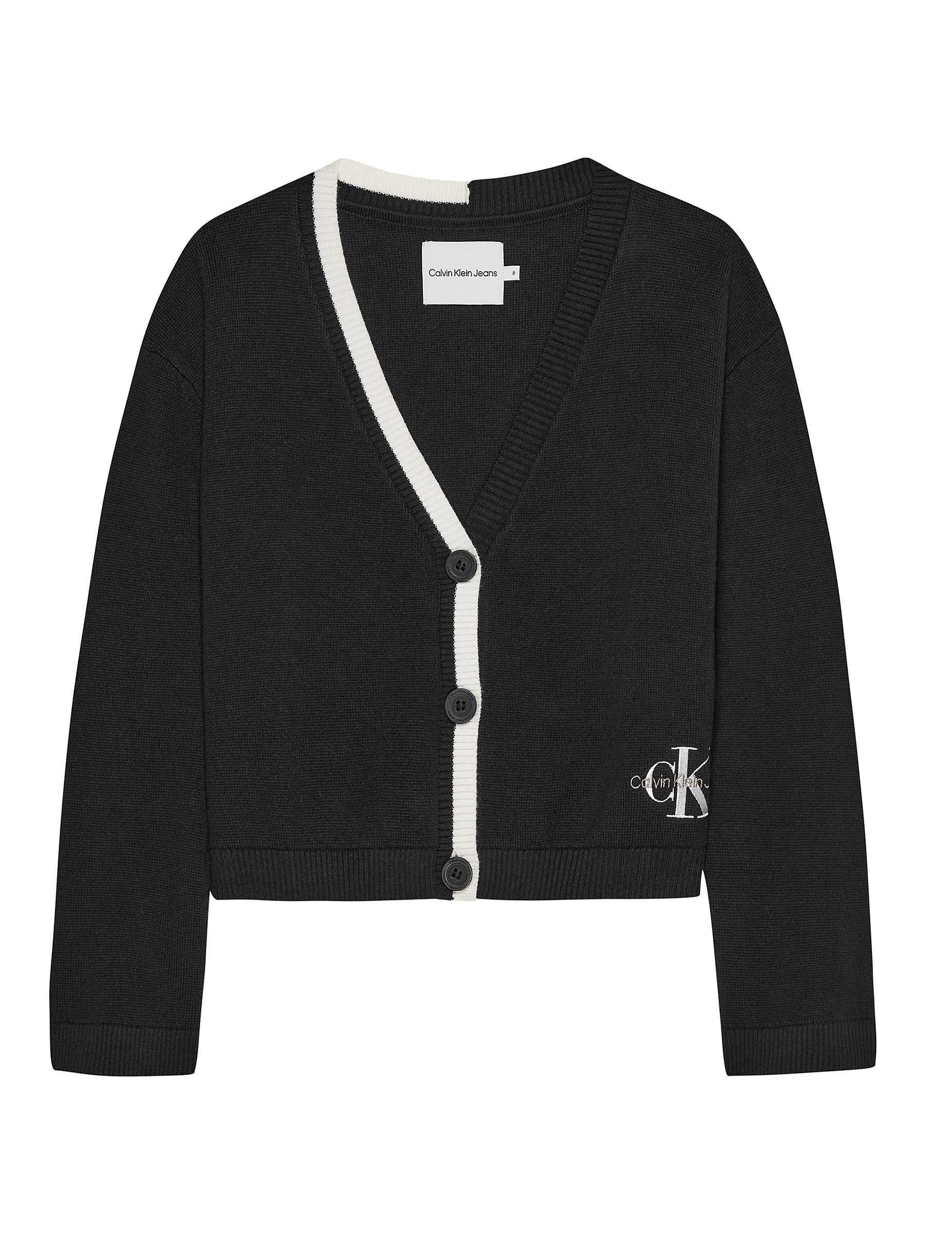 Buy Calvin Klein Kids' Cotton Cardigan, Black Online at johnlewis.com