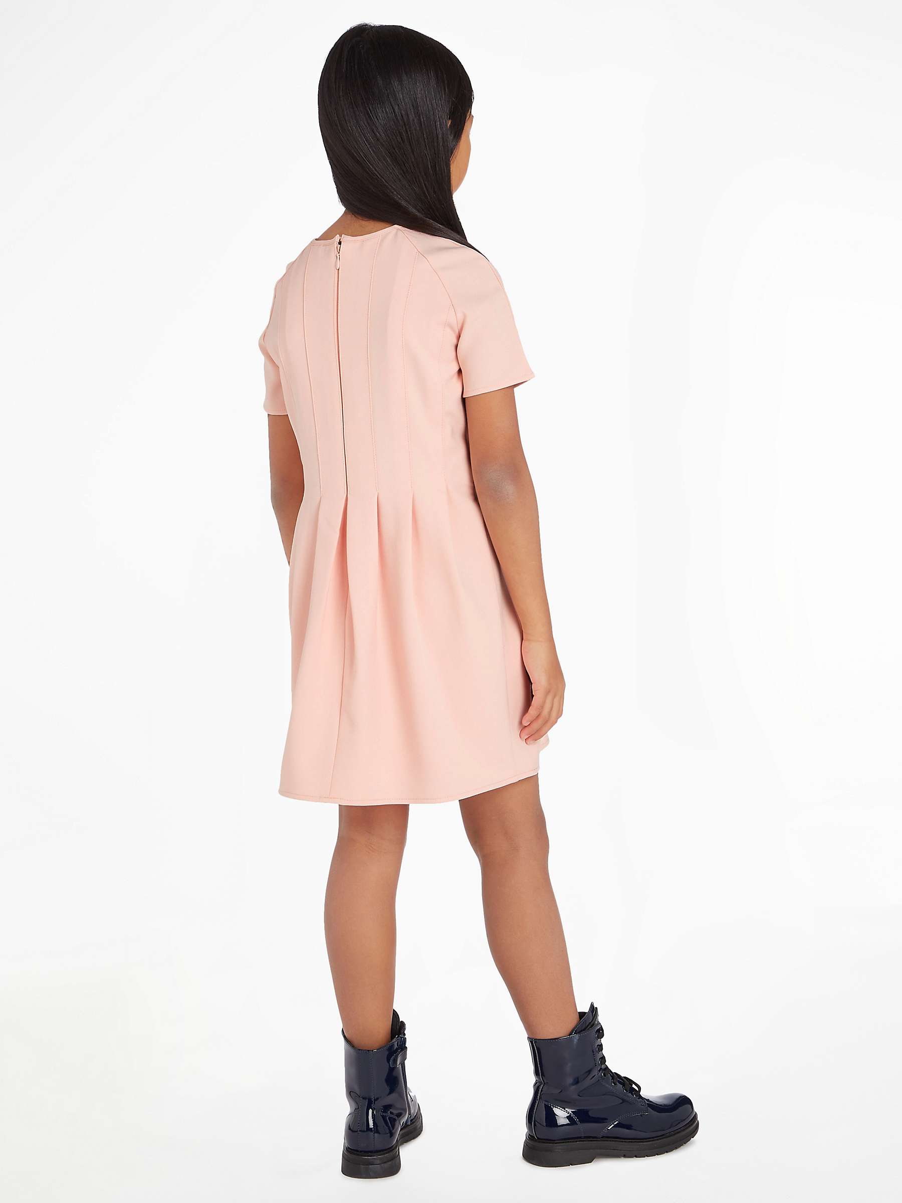 Buy Calvin Klein Jeans Kids' Pleated Skater Dress, Faint Blossom Online at johnlewis.com