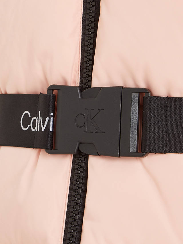 Calvin Klein Kids' Logo Tape Belt Jacket, Faint Blossom