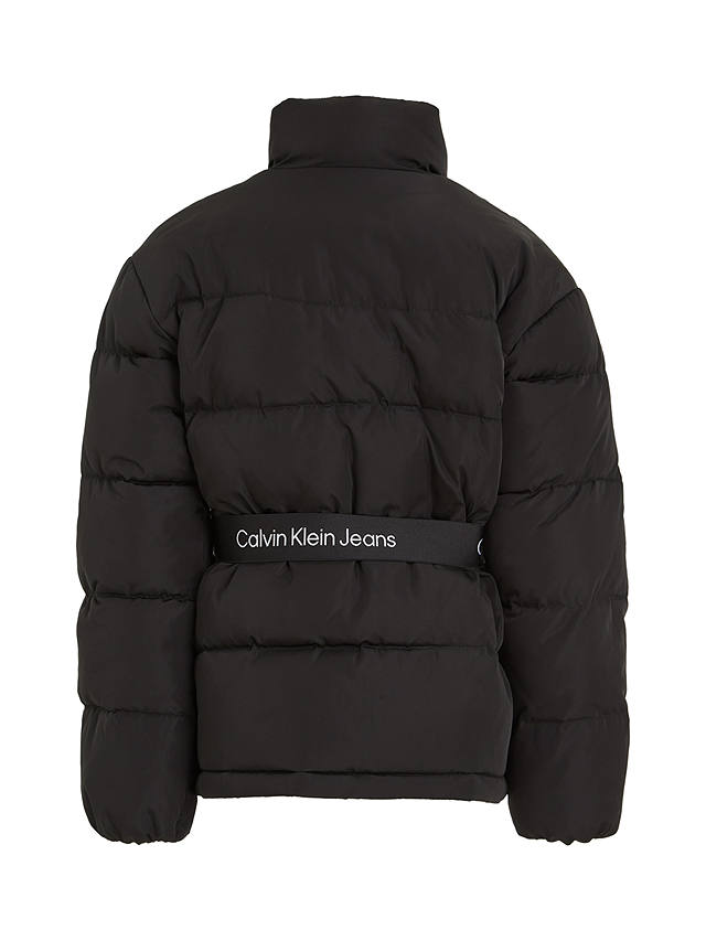 Calvin Klein Kids' Logo Tape Belt Jacket, Ck Black