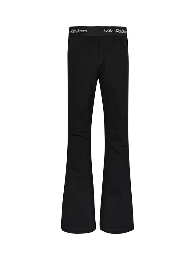 Calvin Klein Punto Tape Flared Trousers, Black