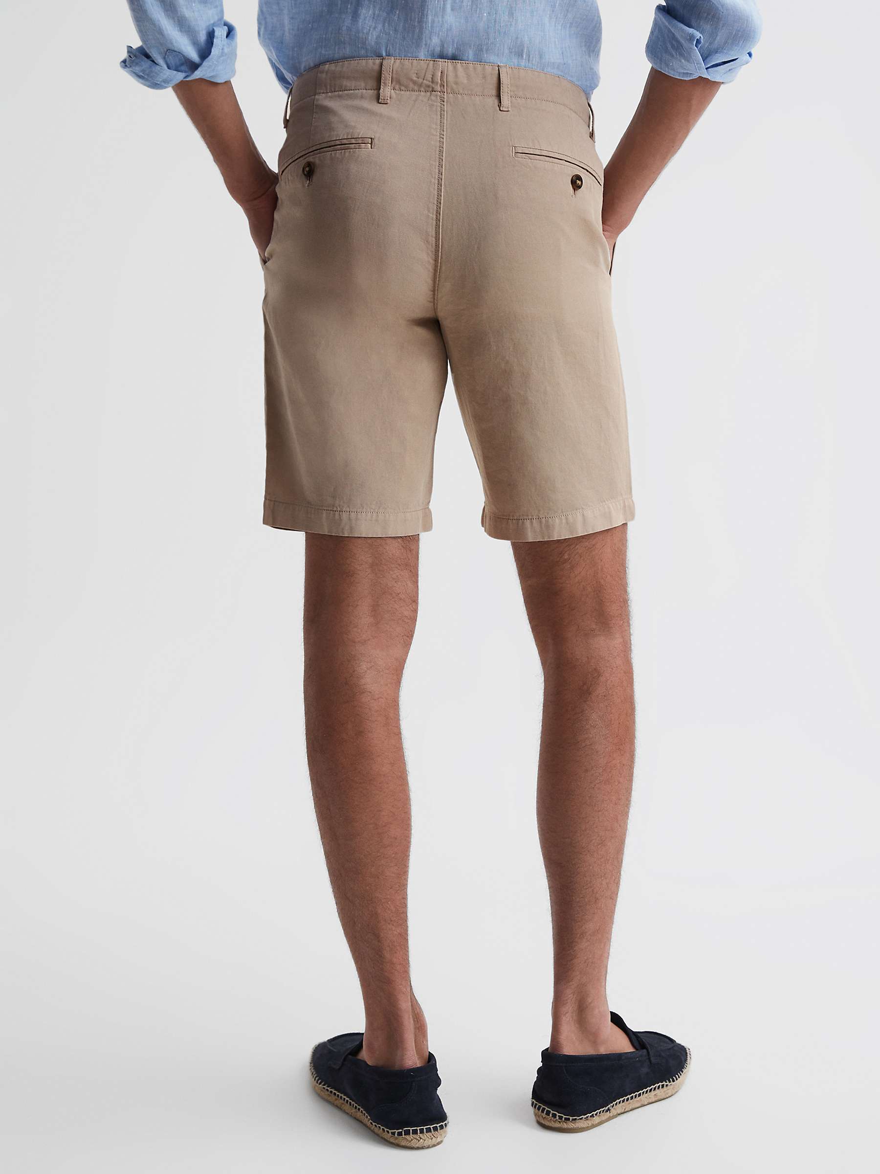 Buy Reiss Ezra Casual Cotton Linen Blend Chino Shorts Online at johnlewis.com