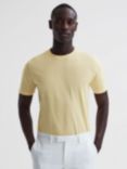 Reiss Bless Cotton Crew Neck T-Shirt, Lemon